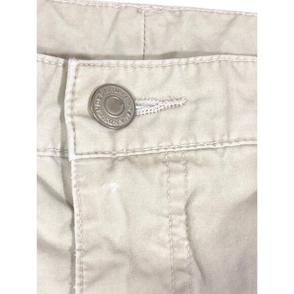 Lands End Khakis Cropped Pants Womens 12 Beige Tan Cotton Blend Pants - Picture 5 of 11